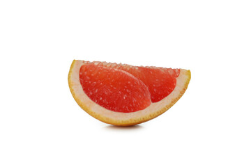Piece of grapefruit isolated on white background