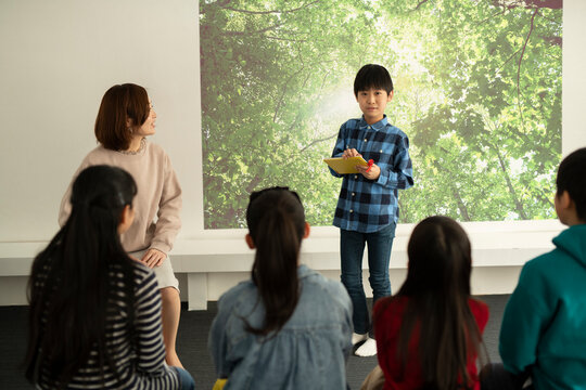 Child Giving Presentation