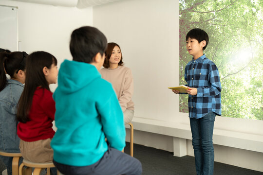Child Giving Presentation