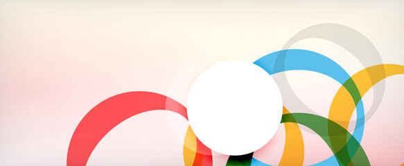 Ring geometric shapes, o letter repetition wallpaper. Abstract background for business or technology presentations, internet posters or web brochure covers