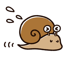 逃げるカタツムリのキャラクター