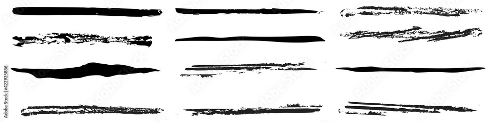 Poster textured, grungy brush, brushstroke design element