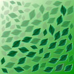 Abstract green background with leaves