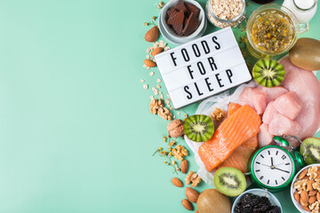 Foods rich in sleep promoting hormone melatonin and tryptophan 