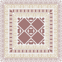 Obraz premium Silk scarf with apple blossom. Abstract seamless vector pattern with hand drawn floral elements. 