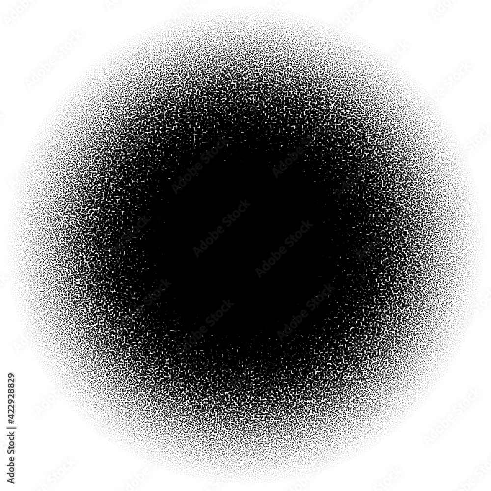 Aufkleber Circular, circle halftone made of squares. Squares geometric abstract element, icon
