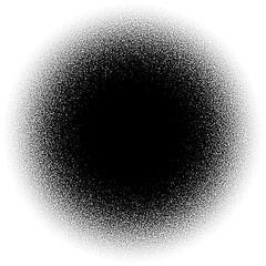 Circular, circle halftone made of squares. Squares geometric abstract element, icon - 422928829