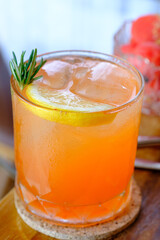 welcome drinks on the table