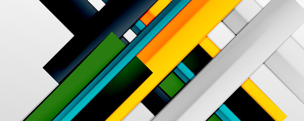 Multicolored lines background. Design template for business or technology presentations, internet posters or web brochure covers