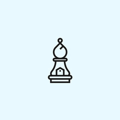 abstract chess logo. house icon