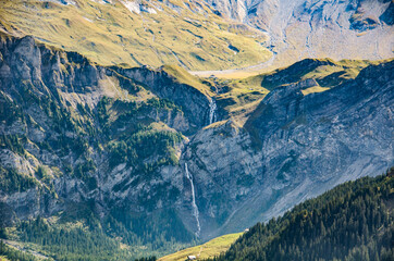 Wasserfall bei der Engstligenalp bei Adelboden im Berner Oberland