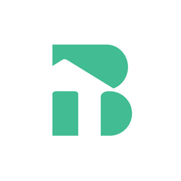 Letter B house logo design, home business symbol, real estate icon, construction building concept