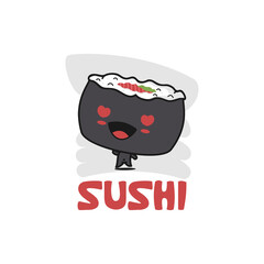Cute sushi mascot character