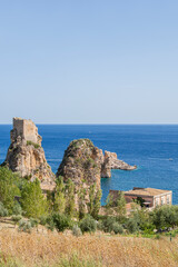 Fototapeta na wymiar View of The Zingaro nature reserve, Sicily, Italy