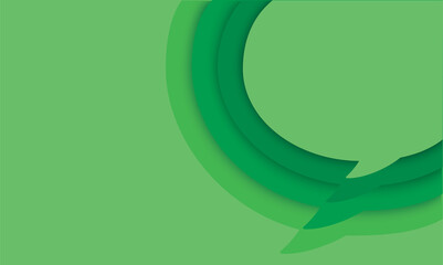 green blank speech bubble on green background. vector illustration