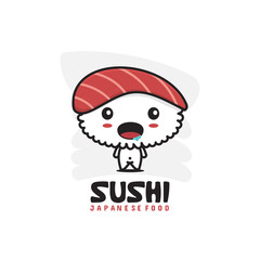 Cute sushi mascot character