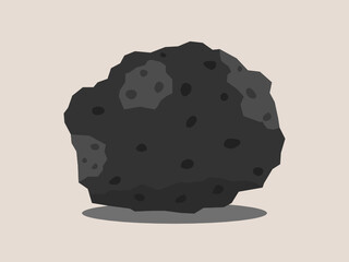 Basalt hand specimen. Mafic extrusive igneous rock.