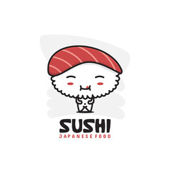 Cute sushi mascot character