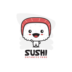 cartoon vector of cute sushi character