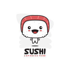 cartoon vector of cute sushi character