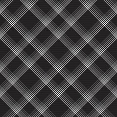 Black and White Chevron Plaid Tartan textured Seamless Pattern Design