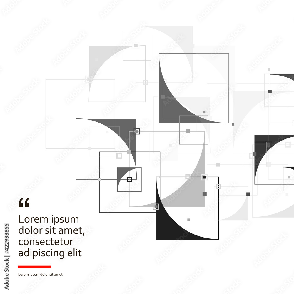 Aufkleber Square connect, great design for any purposes. Simple vector illustration. Abstract futuristic background. Banner design. Technology graphic element vector