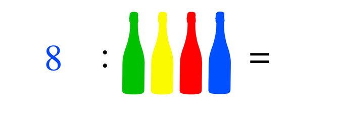 Simple mathematical problems, addition, subtraction, multiplication and division.