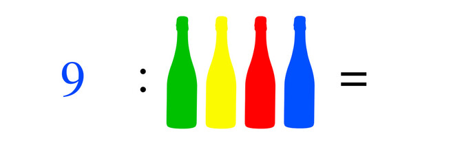 Simple mathematical problems, addition, subtraction, multiplication and division.