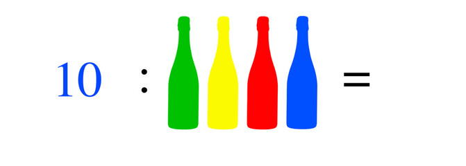 Simple mathematical problems, addition, subtraction, multiplication and division.