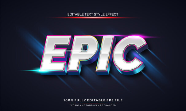 modern editable Text Style Effect with shiny bright color vector editable font