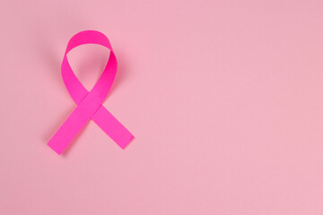 Pink ribbon, breast cancer struggle symbol