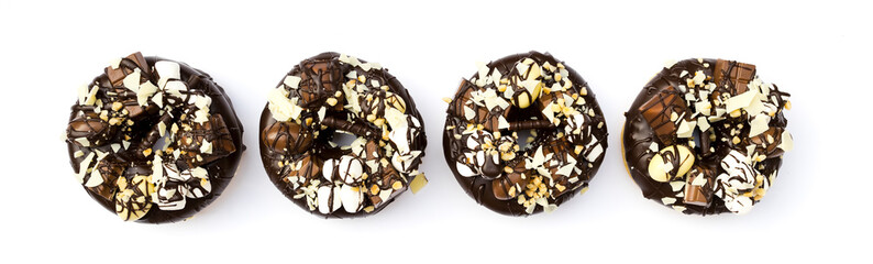 Donuts mit Schokoladen Garnitur
