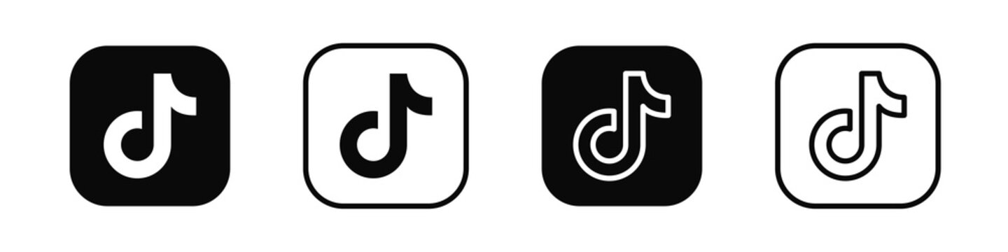 Tiktok Logo Black And White Circle