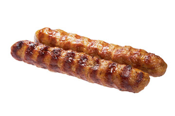 Turkish and Arabic Traditional kebab isolated on a white background with clipping path. Lulya...