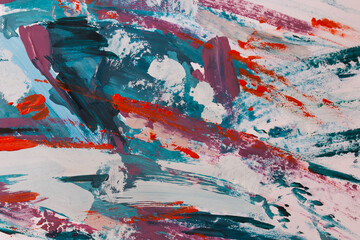 oil paint brush strokes on paper. multicoloure