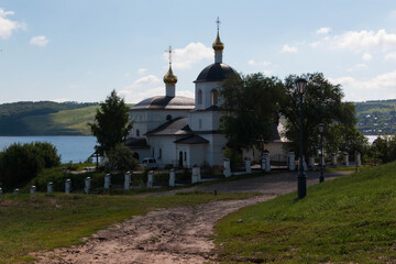 white monastery on the island