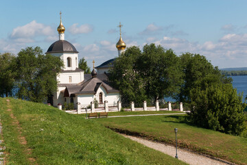 white monastery on the island