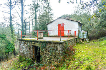 A hut at the top of Mount Arno in the municipality of Mutriku in Gipuzkoa. Basque Country, Spain