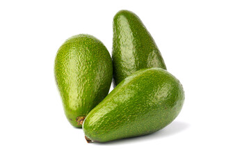 Avocado vegetables close-up isolated on white background. Fresh juicy avacado.