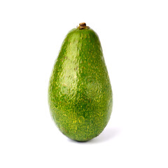 Ripe avocado isolated on white background. Green fruit