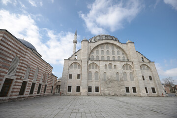 Fototapeta na wymiar Mihrimah Sultan Mosque in Edirnekapi, Istanbul, Turkey