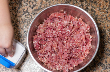 Mince and salt