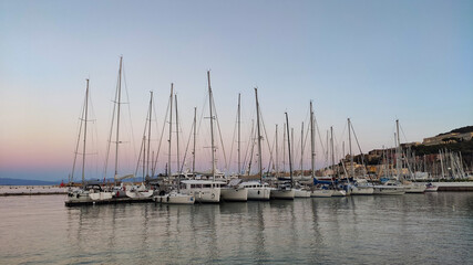 yachts in marina