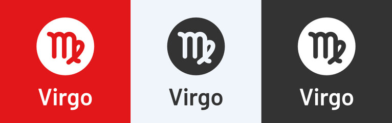 Fototapeta na wymiar Virgo zodiac sign. Horoscope constellation vector symbol.