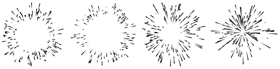 Obraz premium Radial, radiating lines, stripes abstract element for explosion, burst, spread theme