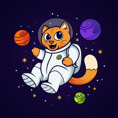 Fototapeta premium Space cat