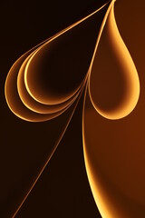 goldene Linien mit Herz auf schwarzen Hintergrund