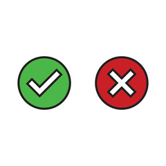 Obraz premium Yes or No icons