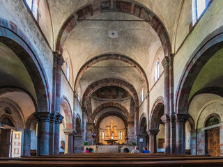 Fototapeta premium Glimpses of the ancient Dolomite town of San Candido.