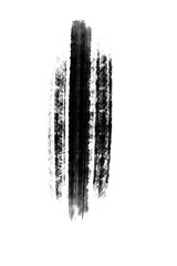 Buchstabe I mit grobem Pinsel gemalt, mit schwarzer Farbe auf weißem Hintergrund